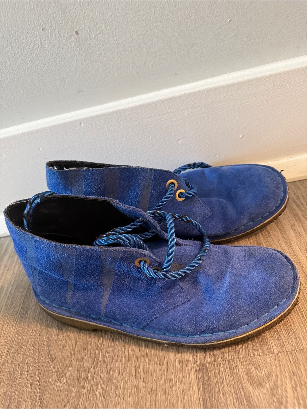 Clarks Blue Suede Ankle Boots